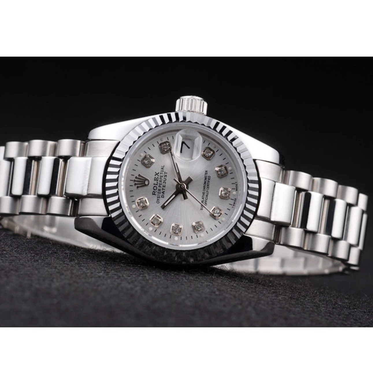MiroTime 0806 Rolex Datejust Polished Stainless Steel Silver Dial